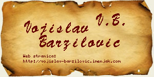 Vojislav Barzilović vizit kartica